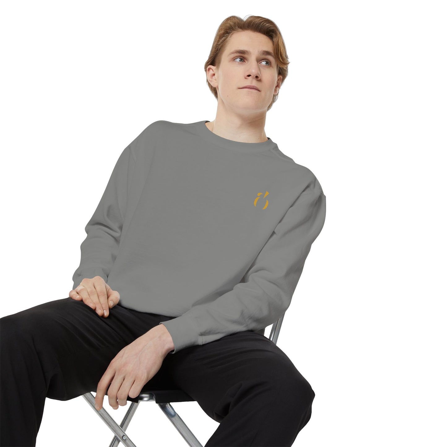 Abundance Builders Gold Emblem Crewneck — Clean. Calm. Iconic. (Personalizable)