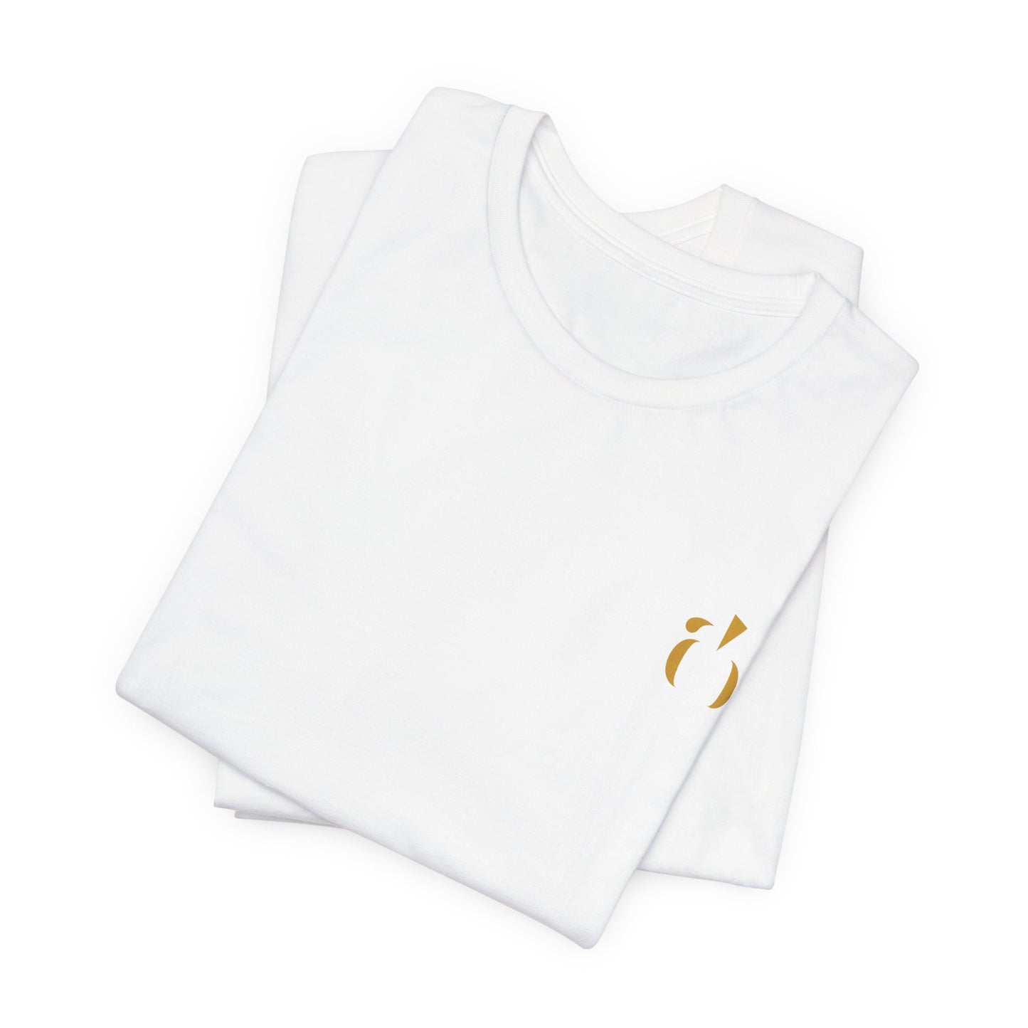 Abundance Builders Gold Monogram Short Sleeve T-Shirt. Minimal design. Maximum intention.