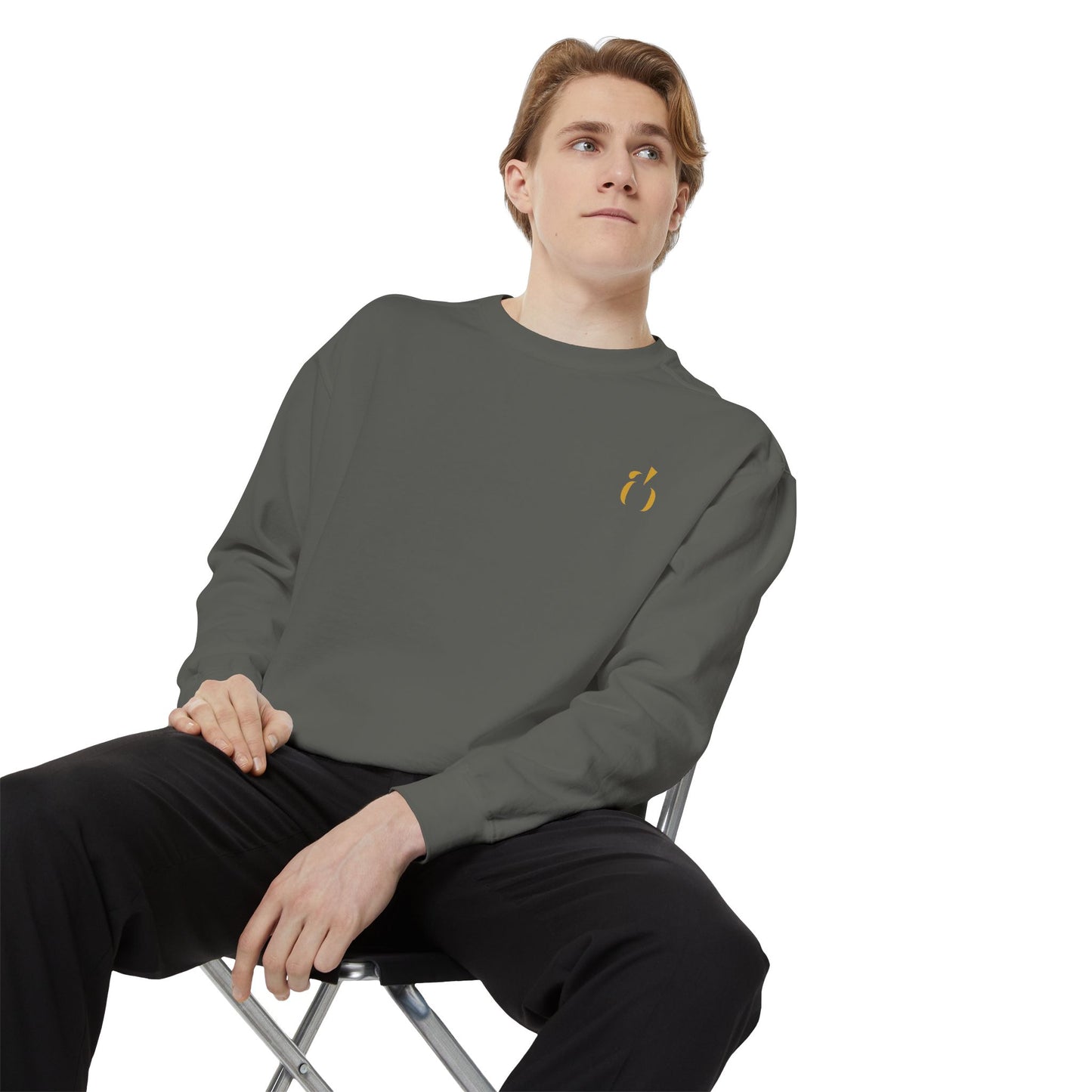 Abundance Builders Gold Emblem Crewneck — Clean. Calm. Iconic. (Personalizable)