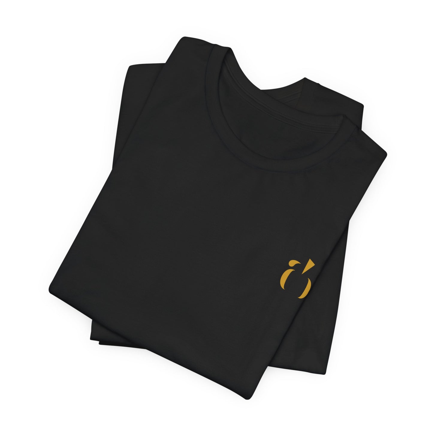 Abundance Builders Gold Monogram Short Sleeve T-Shirt. Minimal design. Maximum intention.