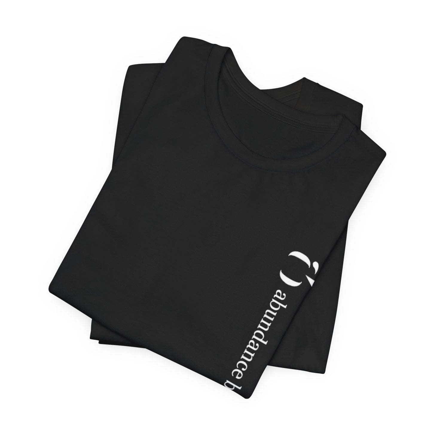Abundance Builders Vertical Logo Short Sleeve Tee. Minimalist. Comfortable. Purpose-built.