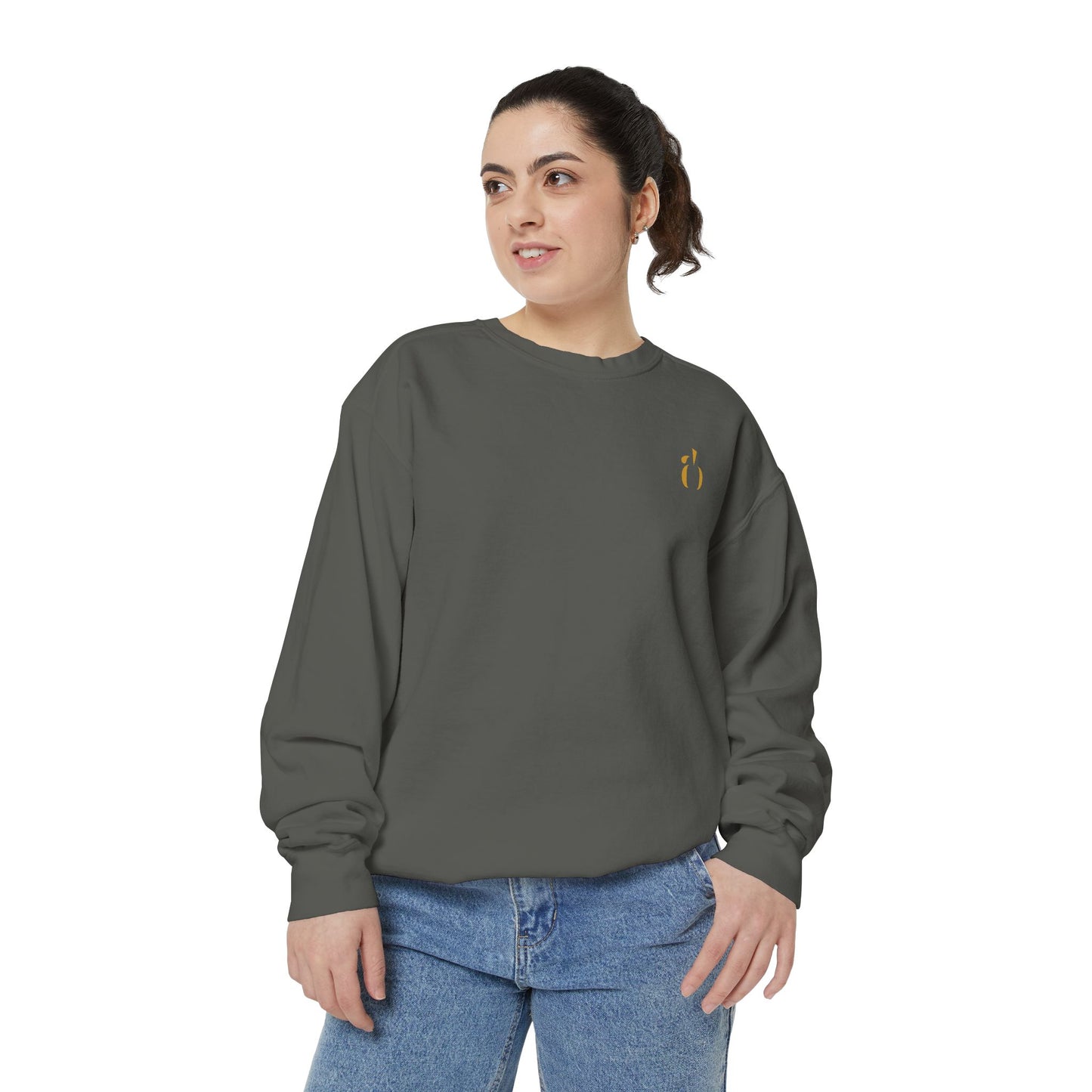 Abundance Builders Gold Emblem Crewneck — Clean. Calm. Iconic. (Personalizable)