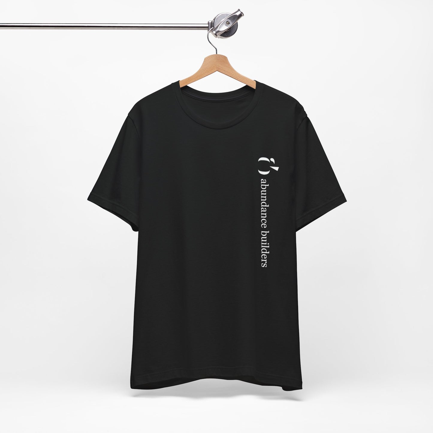 Abundance Builders Vertical Logo Short Sleeve Tee. Minimalist. Comfortable. Purpose-built.