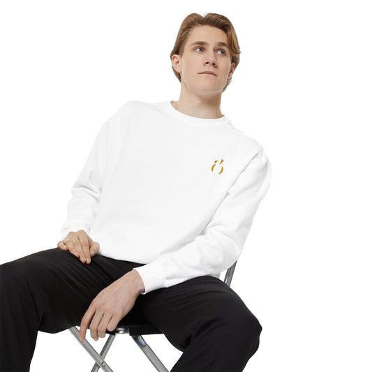 Abundance Builders Gold Emblem Crewneck — Clean. Calm. Iconic. (Personalizable)