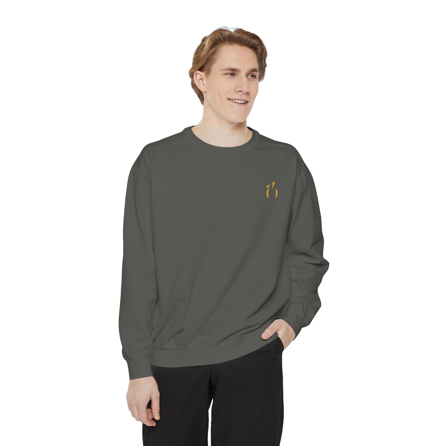 Abundance Builders Gold Emblem Crewneck — Clean. Calm. Iconic. (Personalizable)