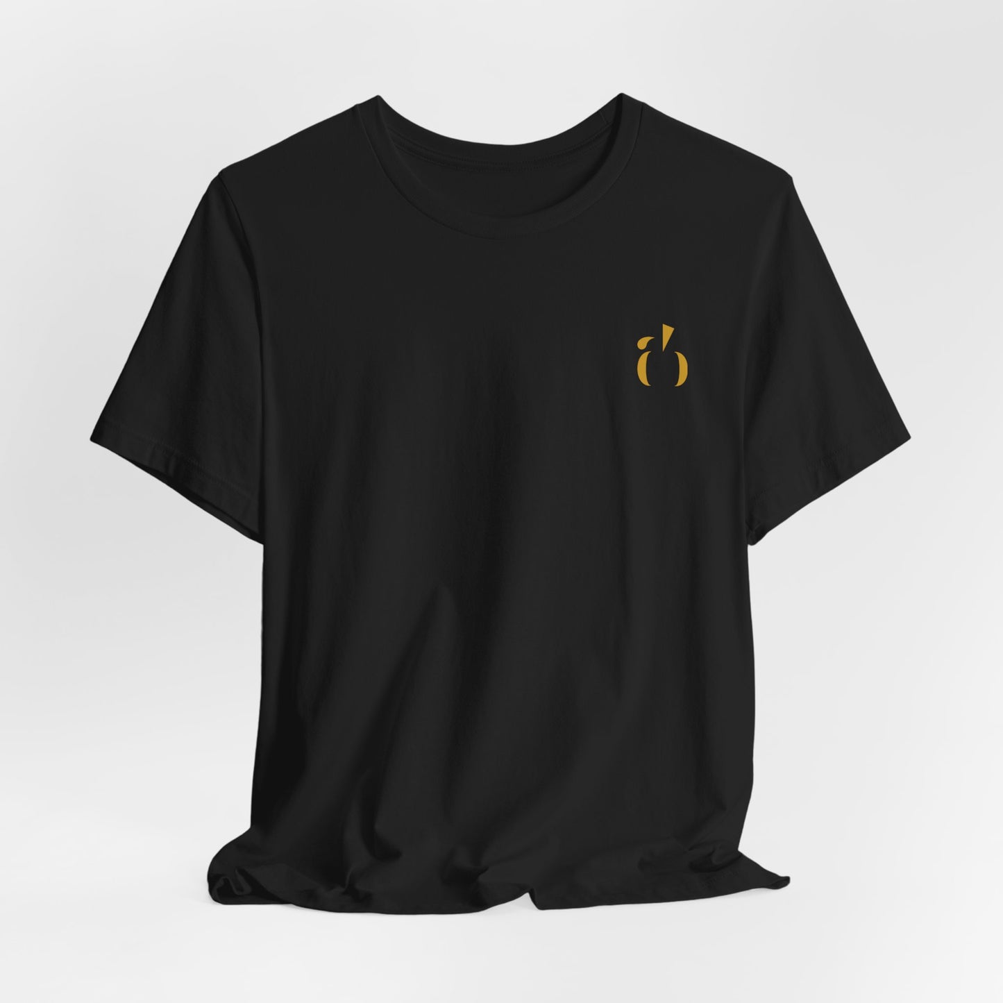 Abundance Builders Gold Monogram Short Sleeve T-Shirt. Minimal design. Maximum intention.