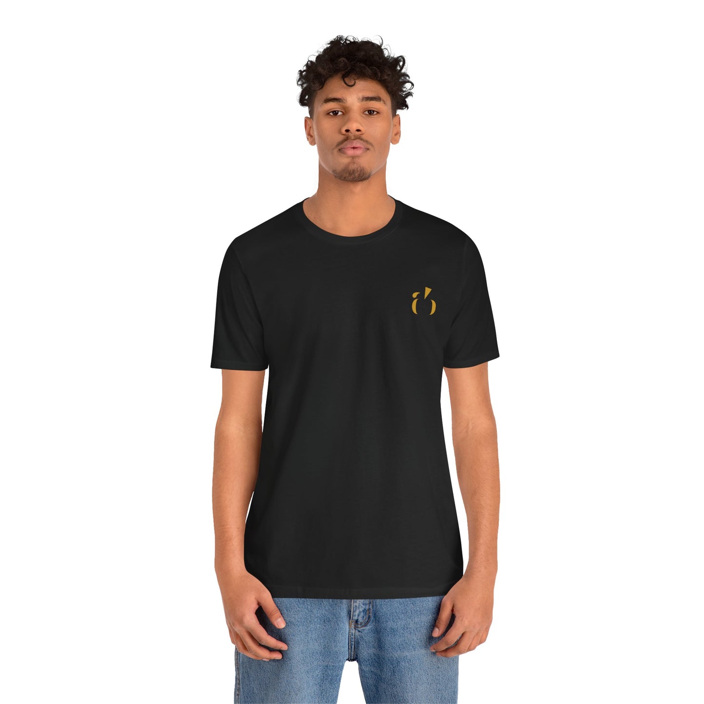 Abundance Builders Gold Monogram Short Sleeve T-Shirt. Minimal design. Maximum intention.