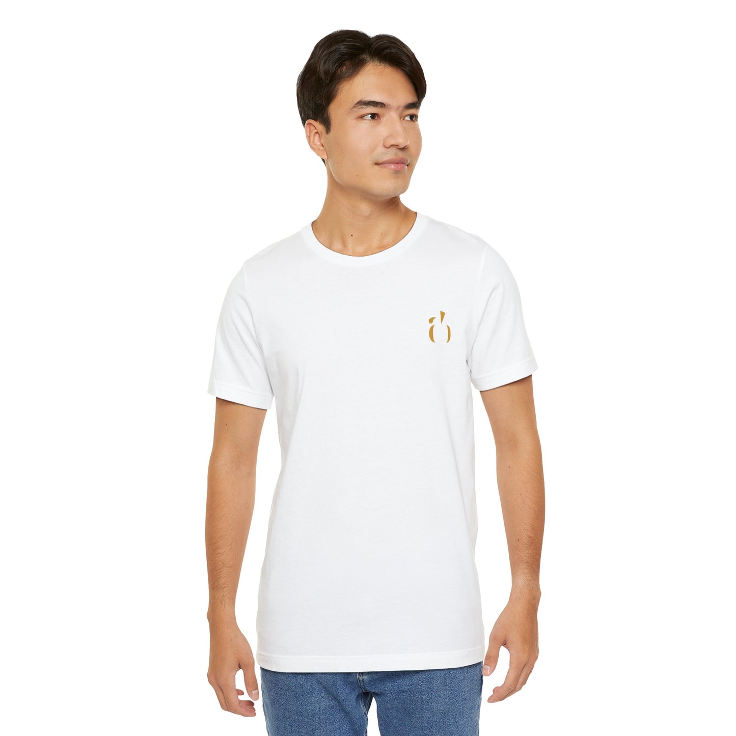 Abundance Builders Gold Monogram Short Sleeve T-Shirt. Minimal design. Maximum intention.