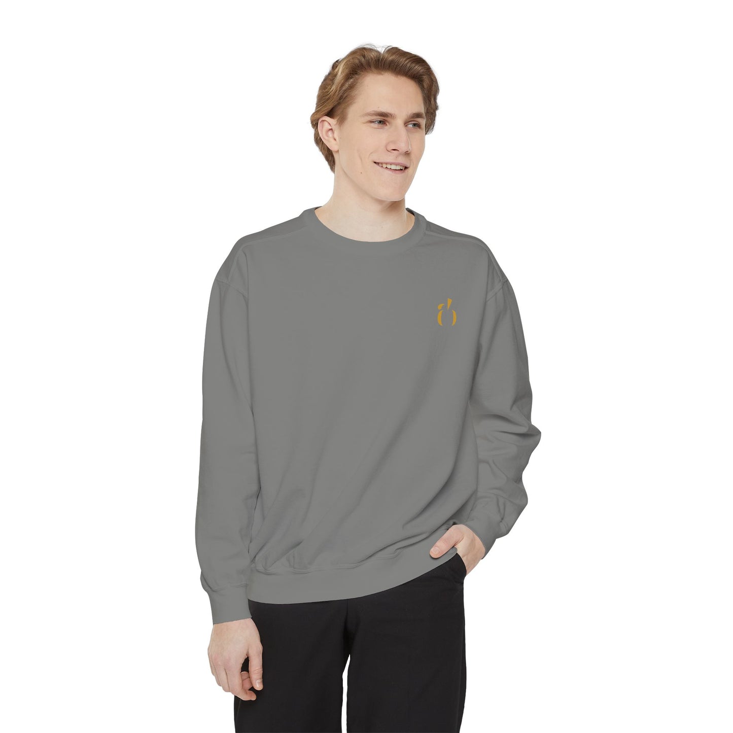 Abundance Builders Gold Emblem Crewneck — Clean. Calm. Iconic. (Personalizable)