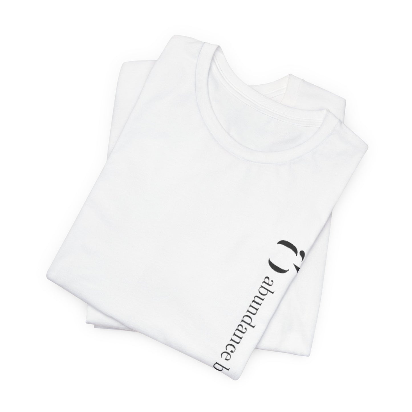 Abundance Builders Vertical Logo Short Sleeve Tee. Minimalist. Comfortable. Purpose-built.