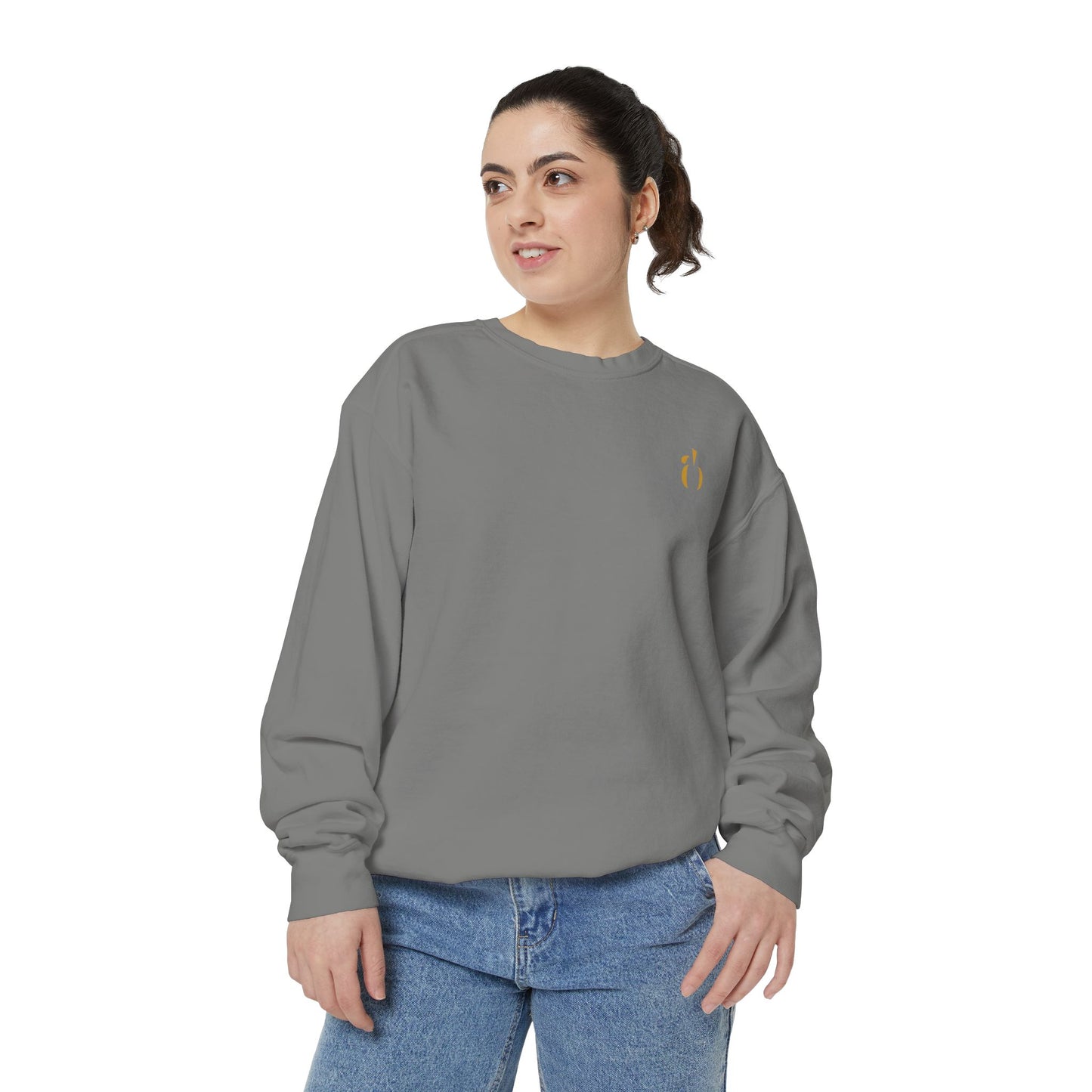 Abundance Builders Gold Emblem Crewneck — Clean. Calm. Iconic. (Personalizable)