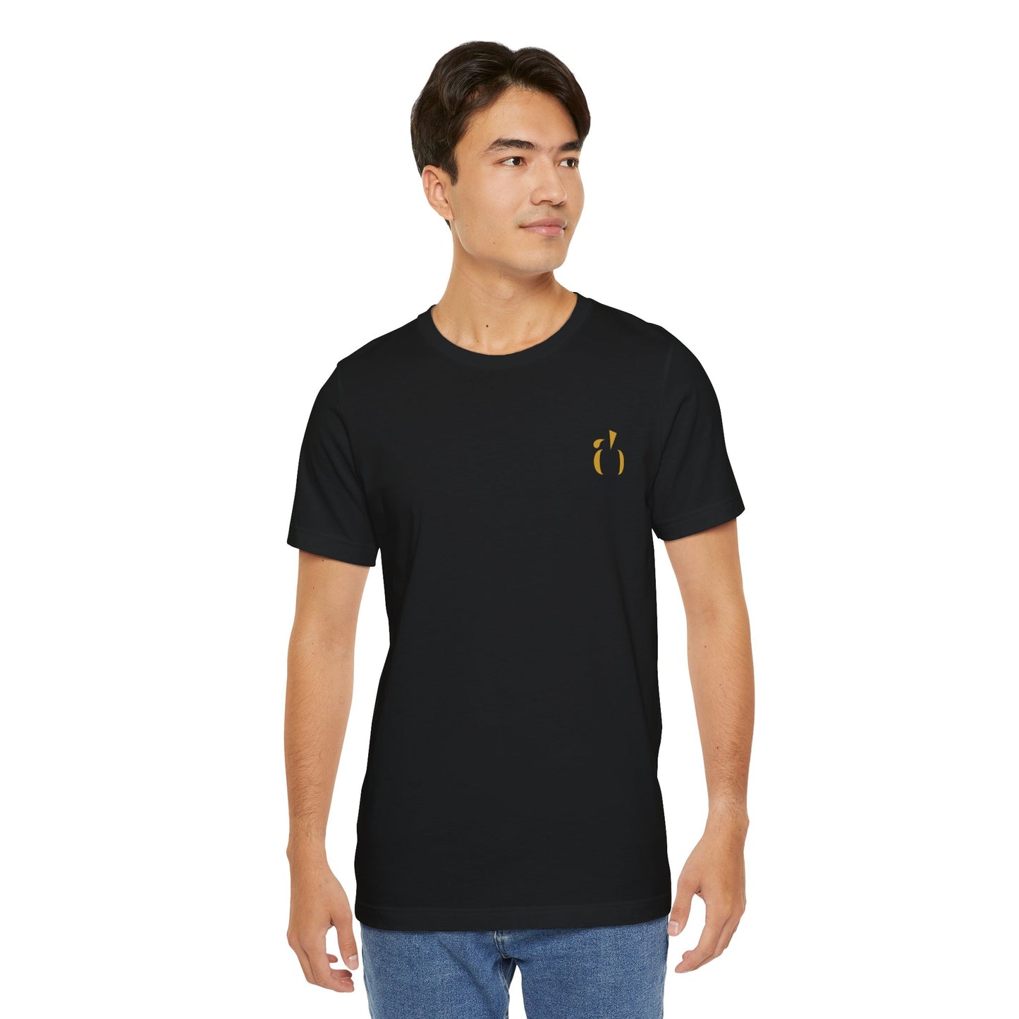 Abundance Builders Gold Monogram Short Sleeve T-Shirt. Minimal design. Maximum intention.